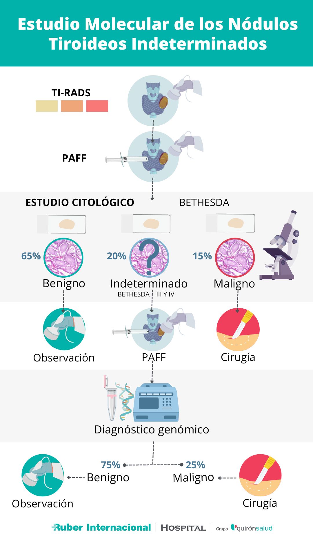 Estudio molecular de Nódulos tiroideos indeterminados