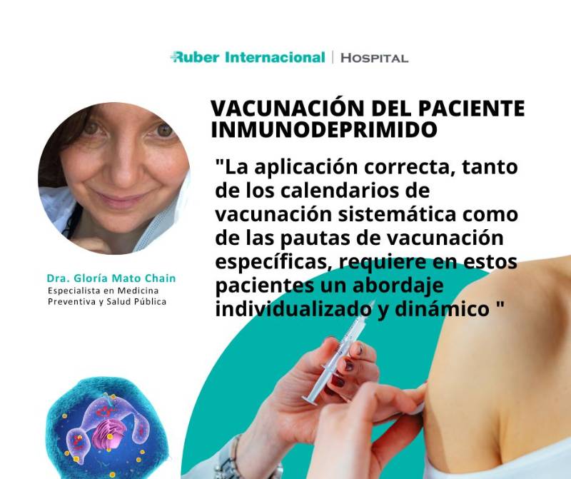 Vacunar al paciente inmunosuprimido. Hospital Ruber Internacional